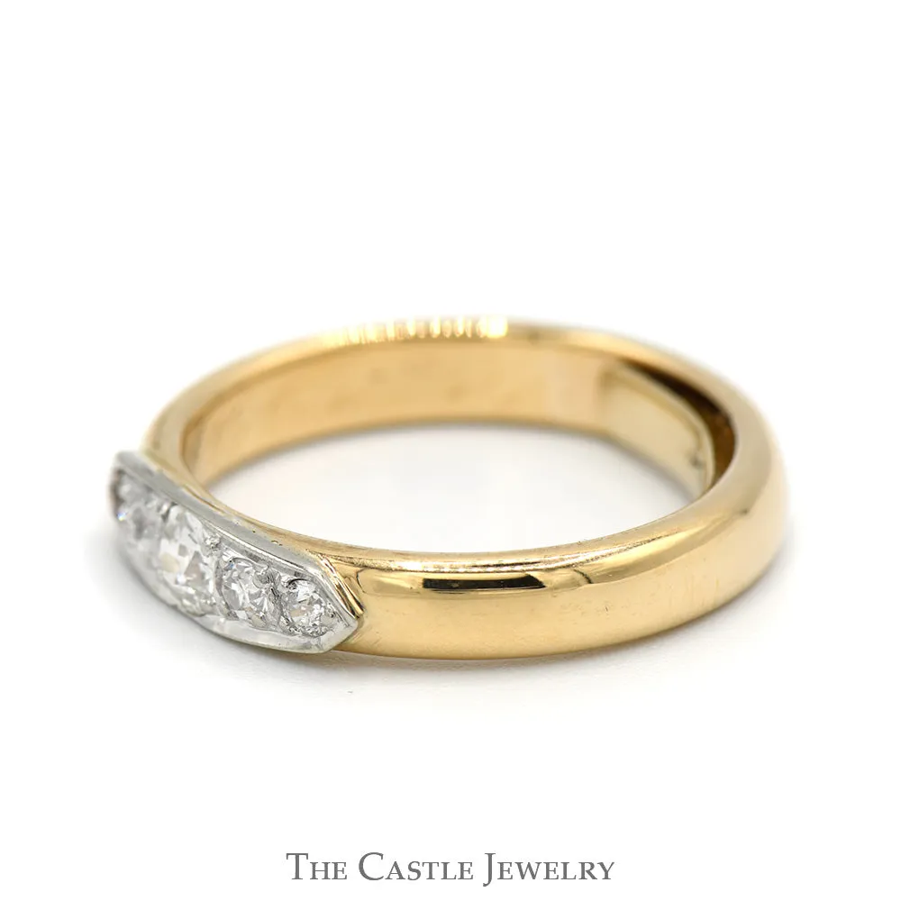 1/2cttw Old European Cut Diamond Band in 18k Yellow Gold