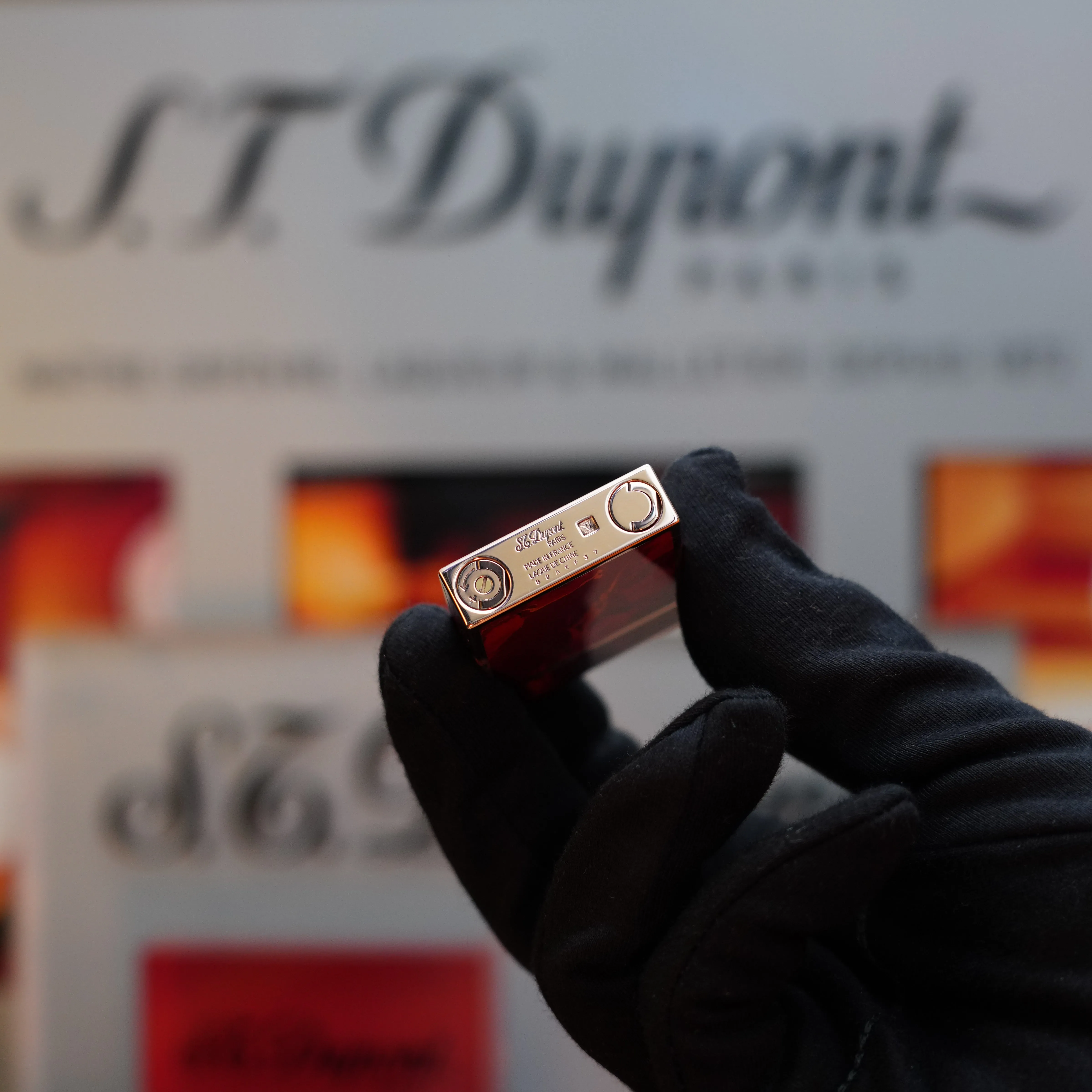 1970 St Dupont Picaso 24k Rose Gold Ligne 2 Natural Lacquer rare ligne 2 Lighter