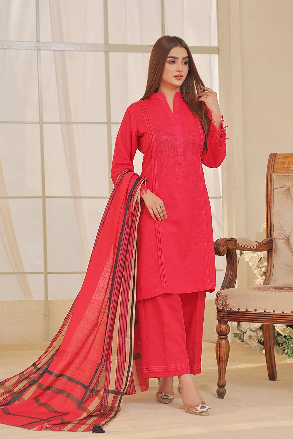 2 Pcs Stitched Khaddar SHIRT & DUPATTA RKHD-1644