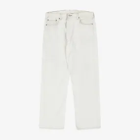 501 White Denim Jeans(Fits W34/USA Made)