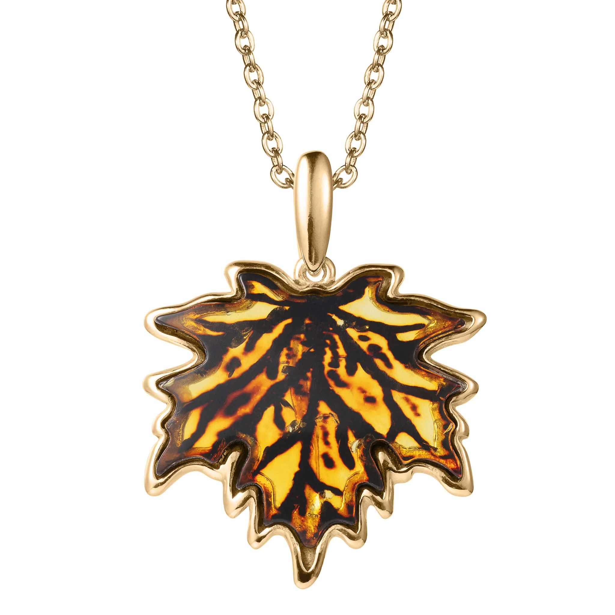 Amber Leaf Pendant