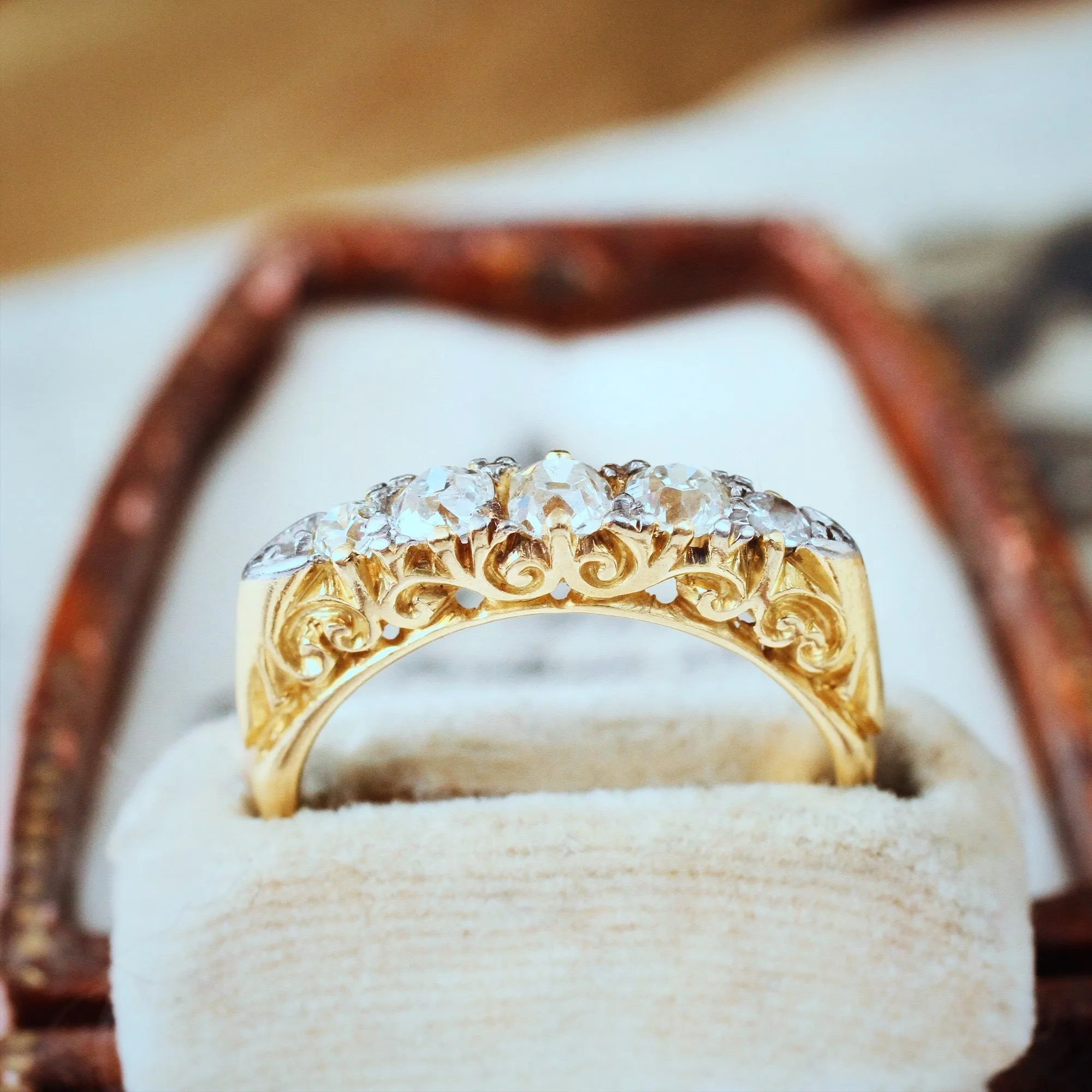 An Adorable Antique Edwardian Diamond Band Ring