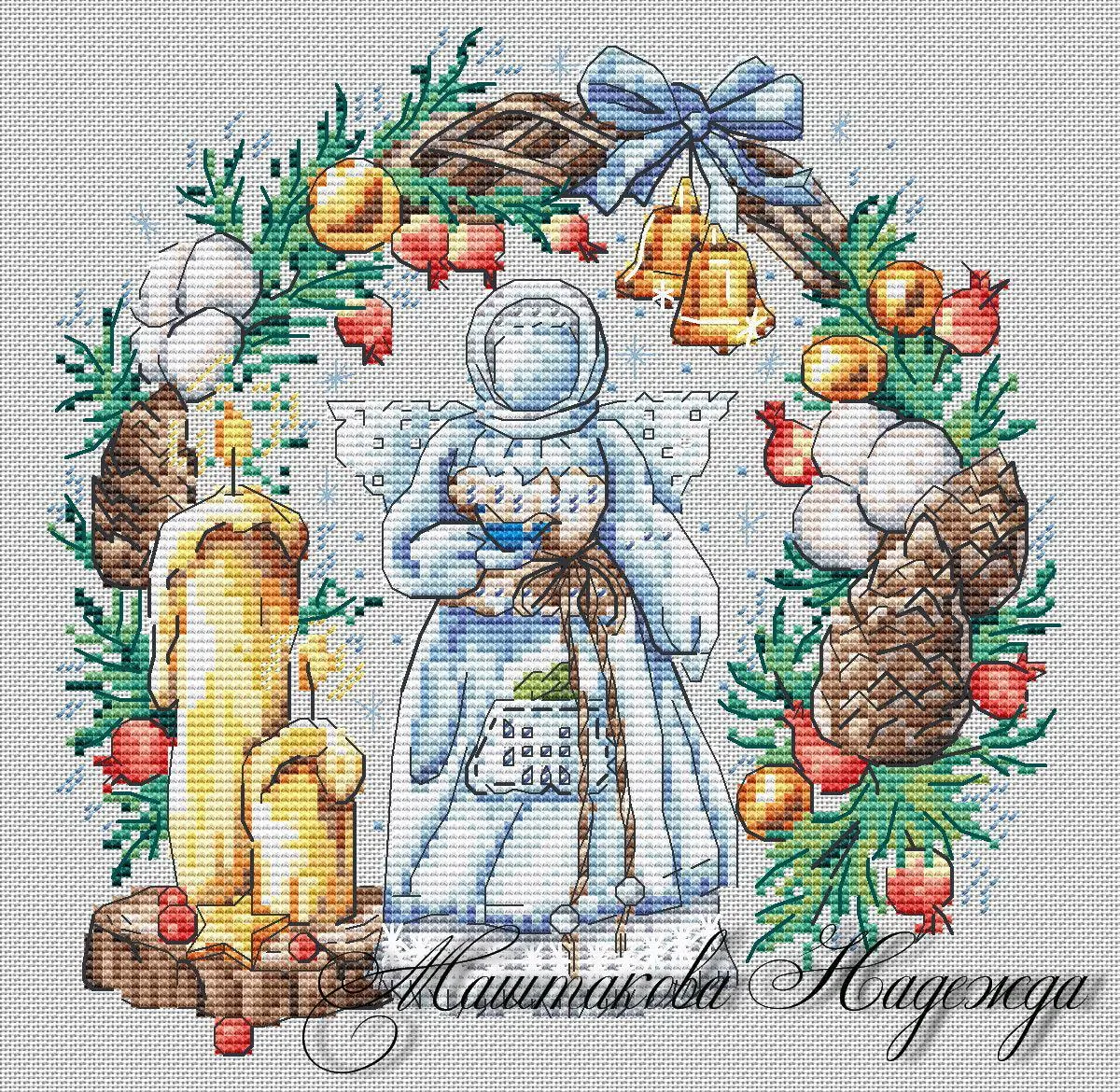 Angel of the Light Holiday. Christmas - PDF Cross Stitch Pattern