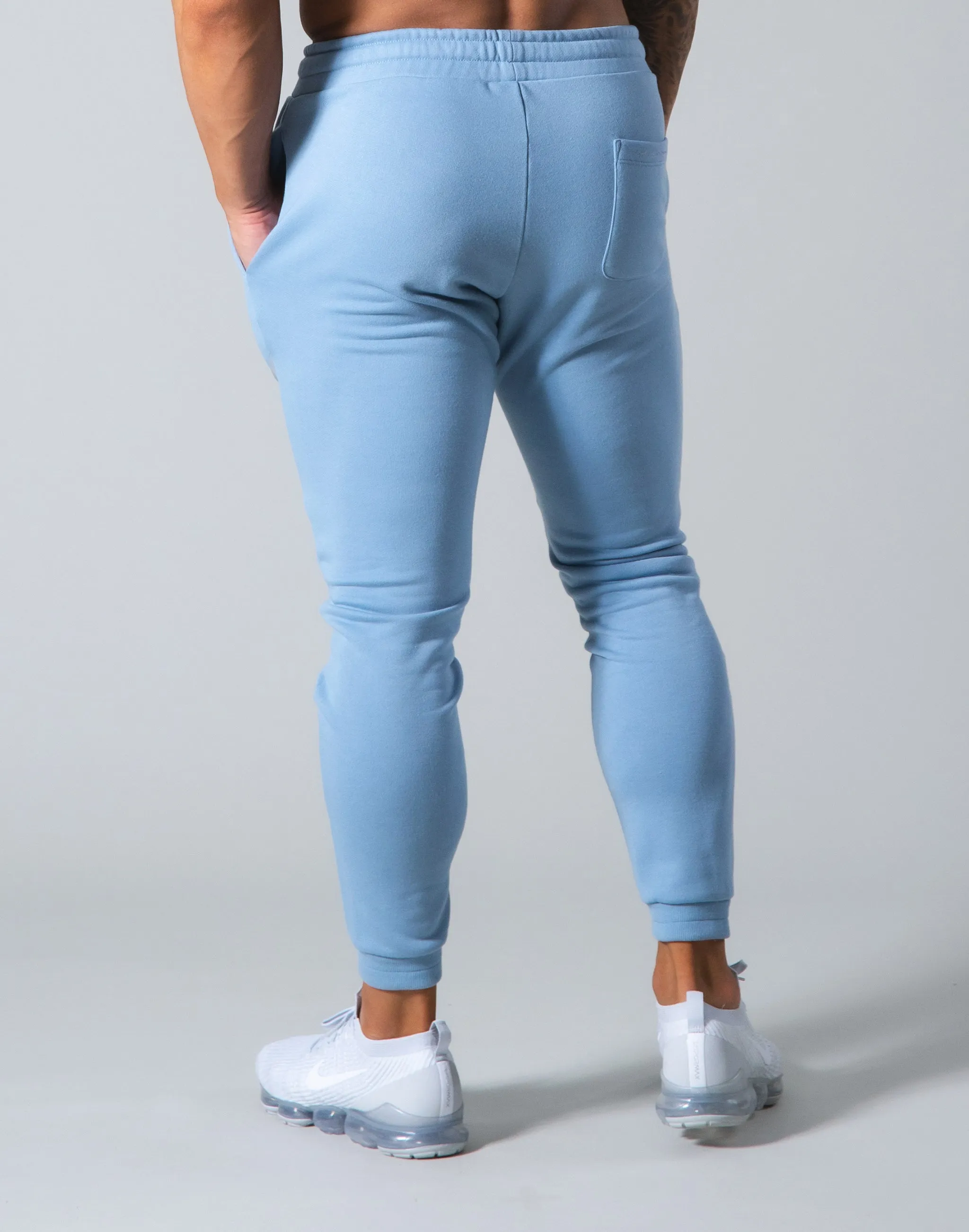 Angle Wide Line Sweat Pants - L.Blue