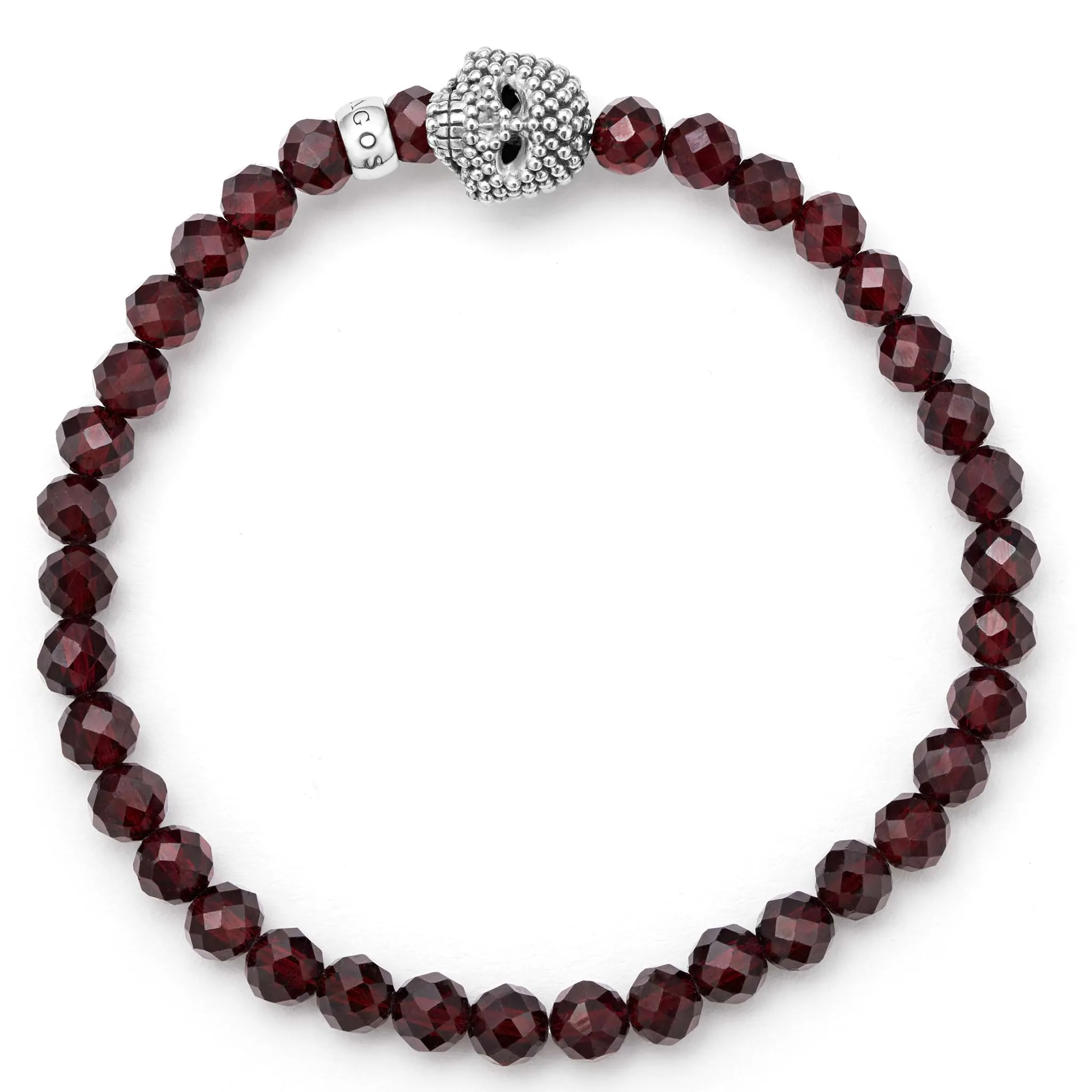 Anthem Red Garnet Skull Bracelet