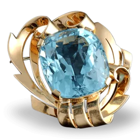 Aquamarine Brooch, 50.67 Carats