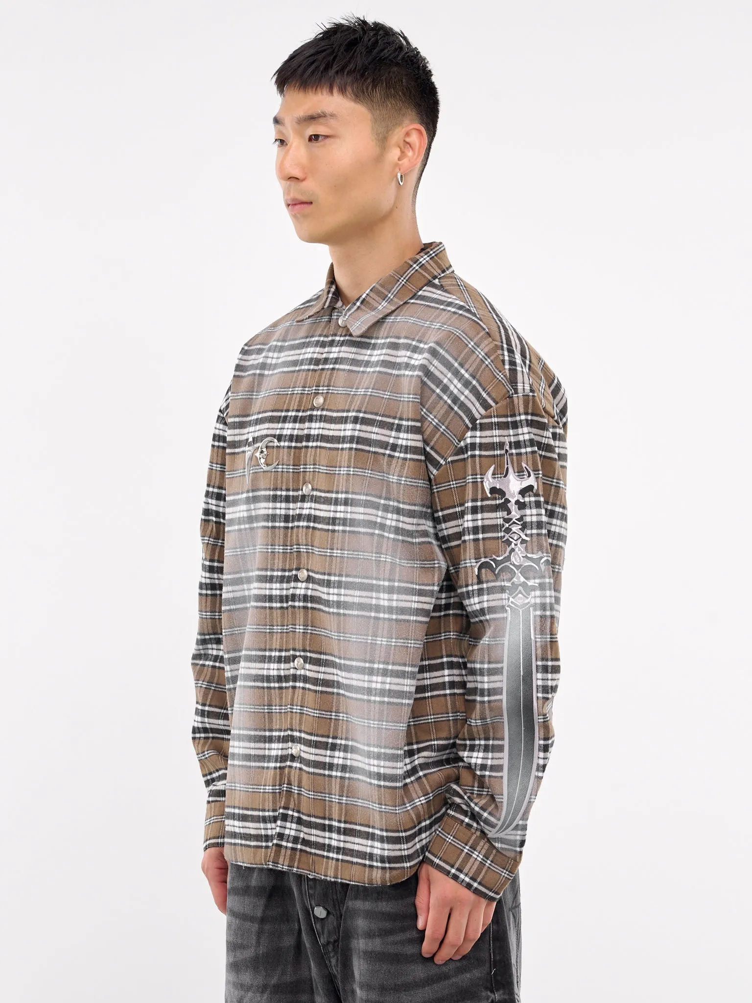 Arab Sword Flannel Shirt (SH2002-BROWN)