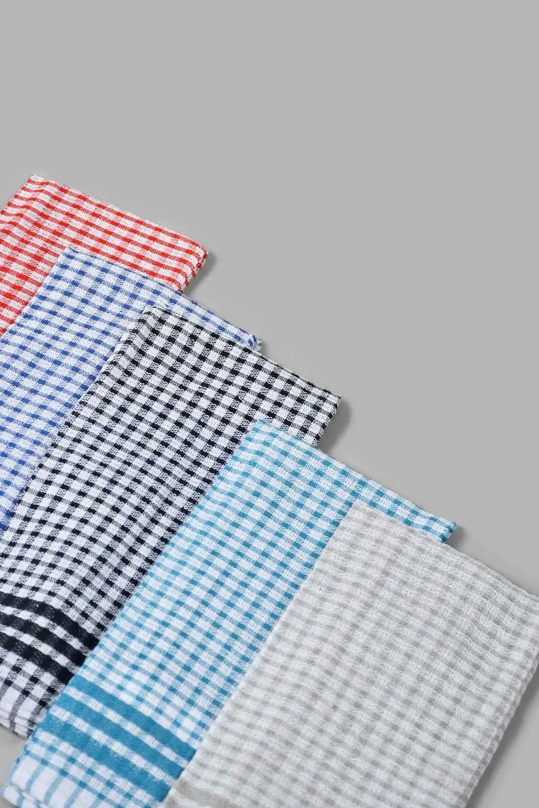 Assorted Checkered Kitchen Towel (5 Piece)