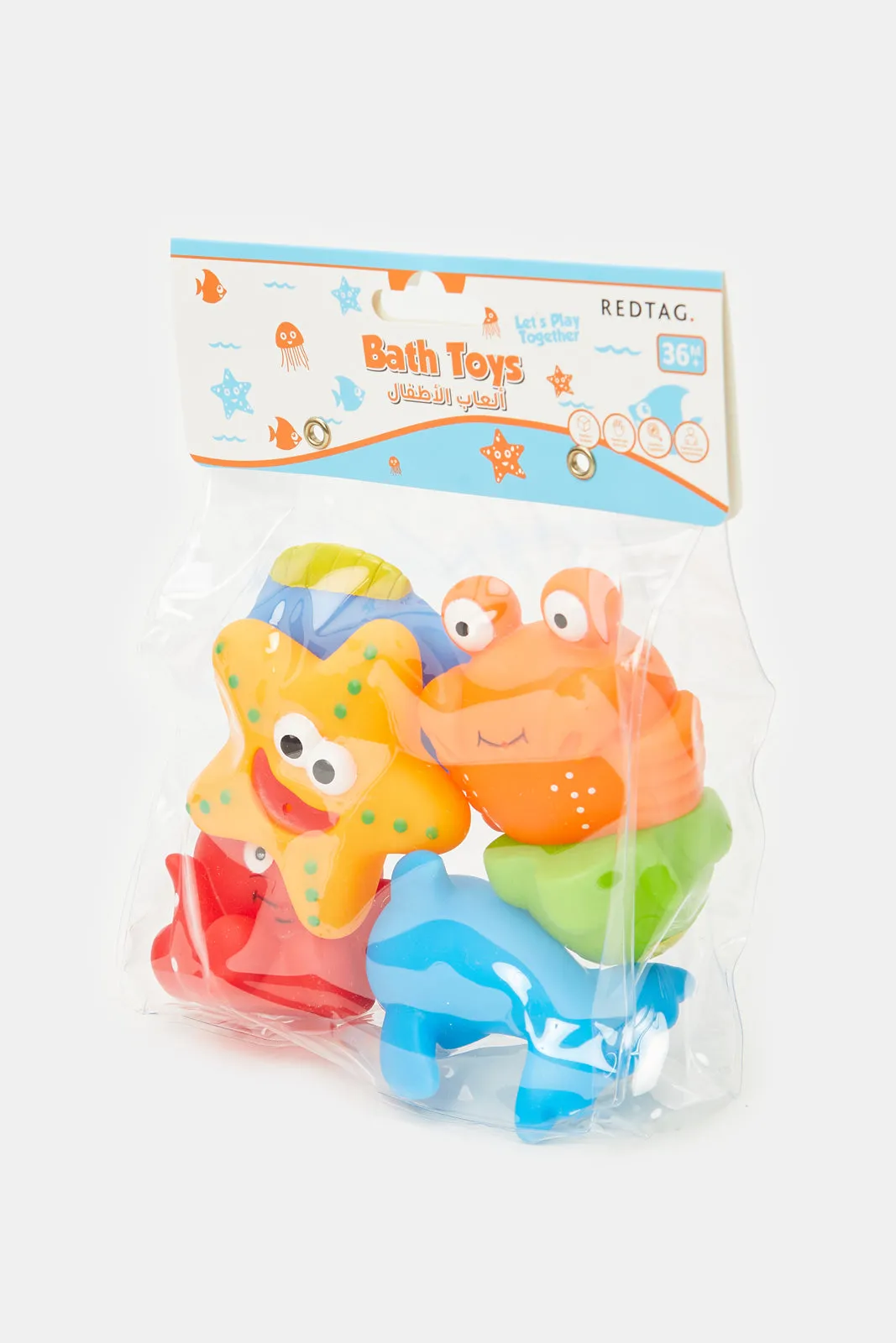 Assorted Sea Animal Bath Toy Set (Pack of 6)