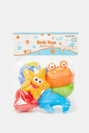 Assorted Sea Animal Bath Toy Set (Pack of 6)