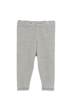 Baby Leggings Stripe - Taupe/Off White