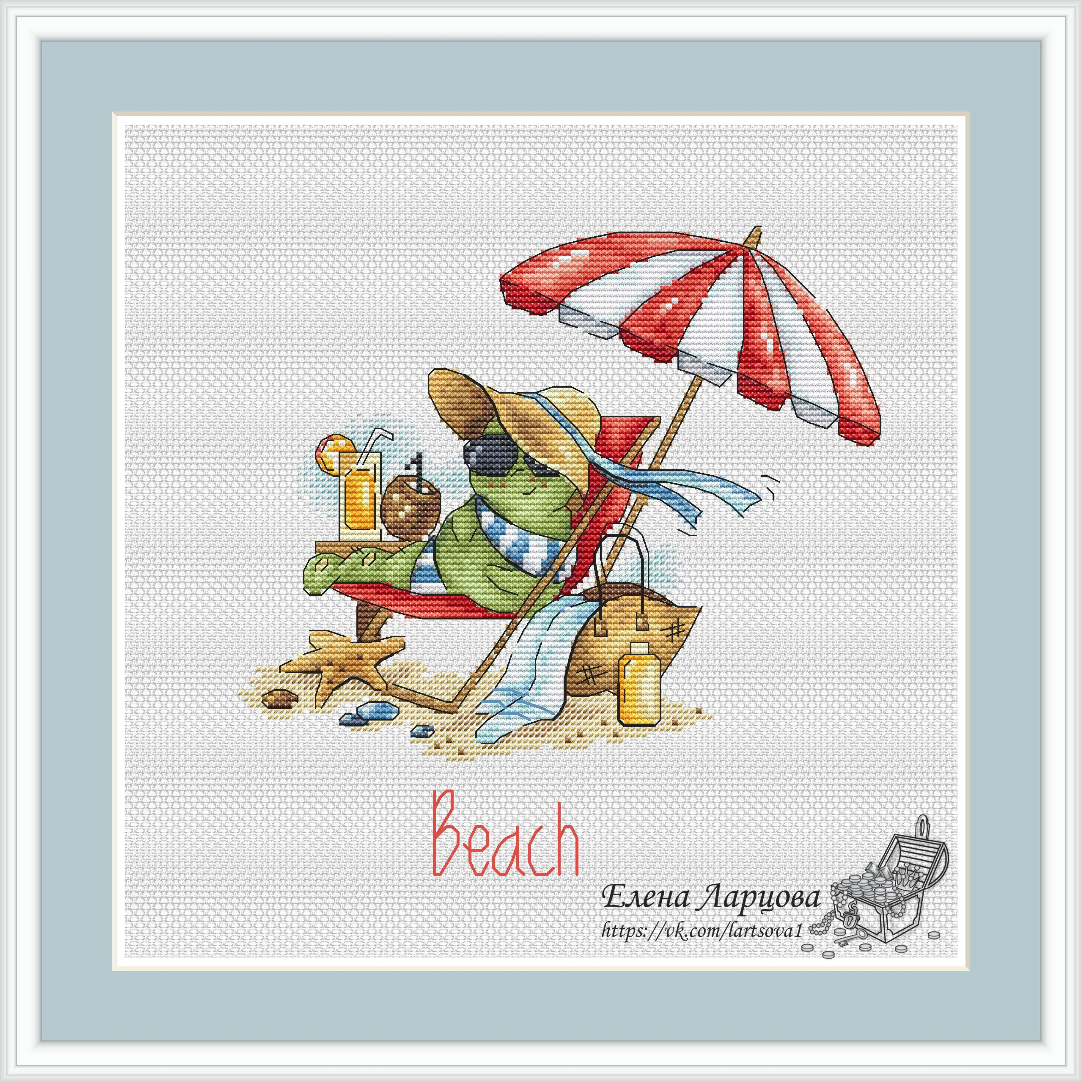 Beach - PDF Cross Stitch Pattern