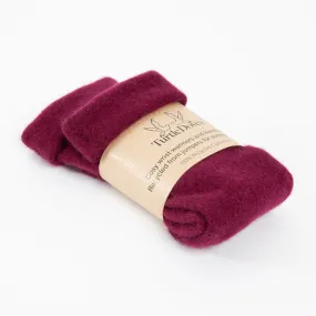 Berry Cashmere Fingerless Gloves