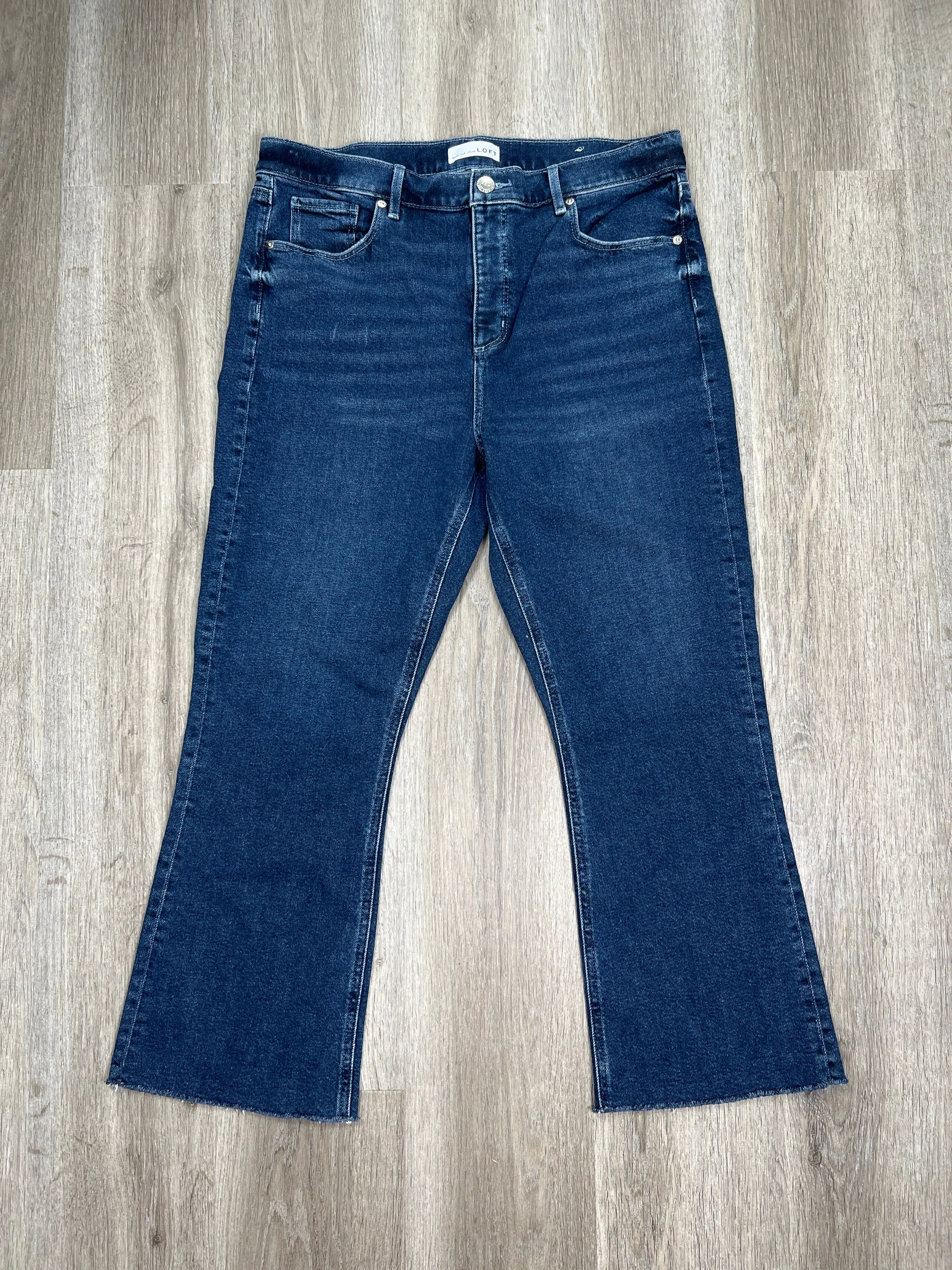 Blue Denim Jeans Cropped Loft, Size 14