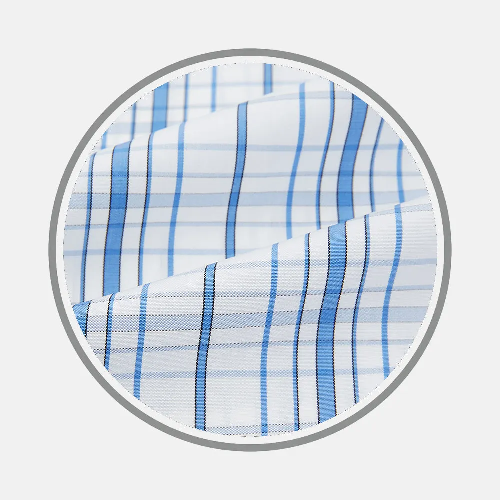 BLUE PLAID CHECK FABRIC