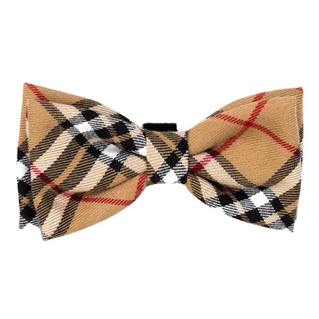 Bow Tie | Tan Plaid