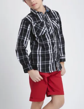 BOYS PLAID SHIRT