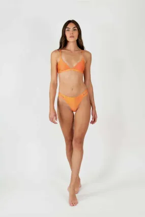 Bralette Bikini with top Split bottom Set in Naranja