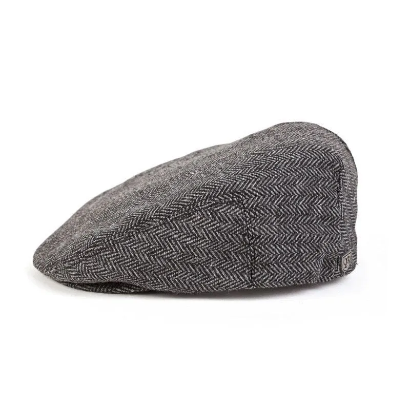 Brixton Hooligan Cap - Grey/Black Herringbone