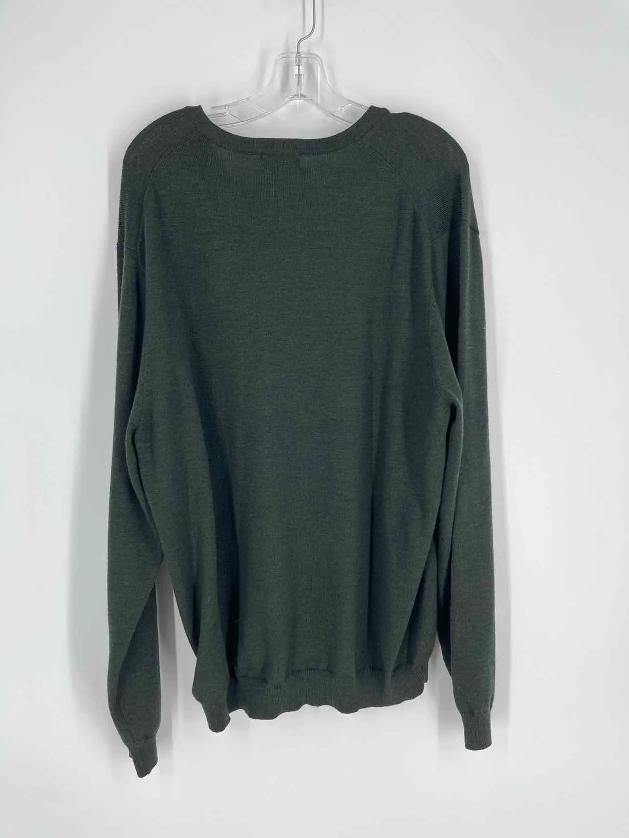 Brooks Brothers Size XL Dk Green Solid Knit Men's Sweater- Men's