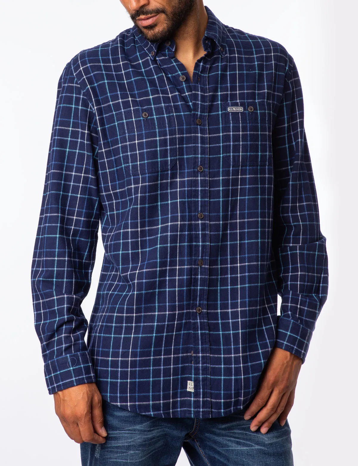 BRUSHED TWILL PLAID SHIRT