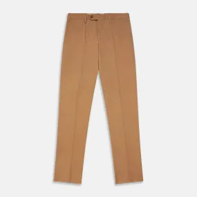 Camel Front Pleated Manson Trouser