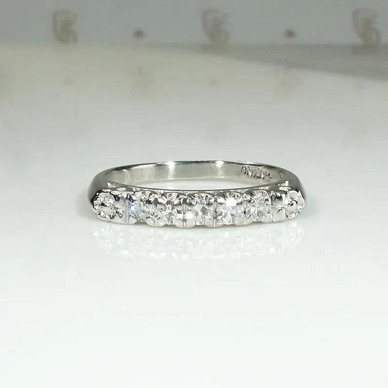 Chic Diamond & Platinum Band with Sweet Forget Me Nots