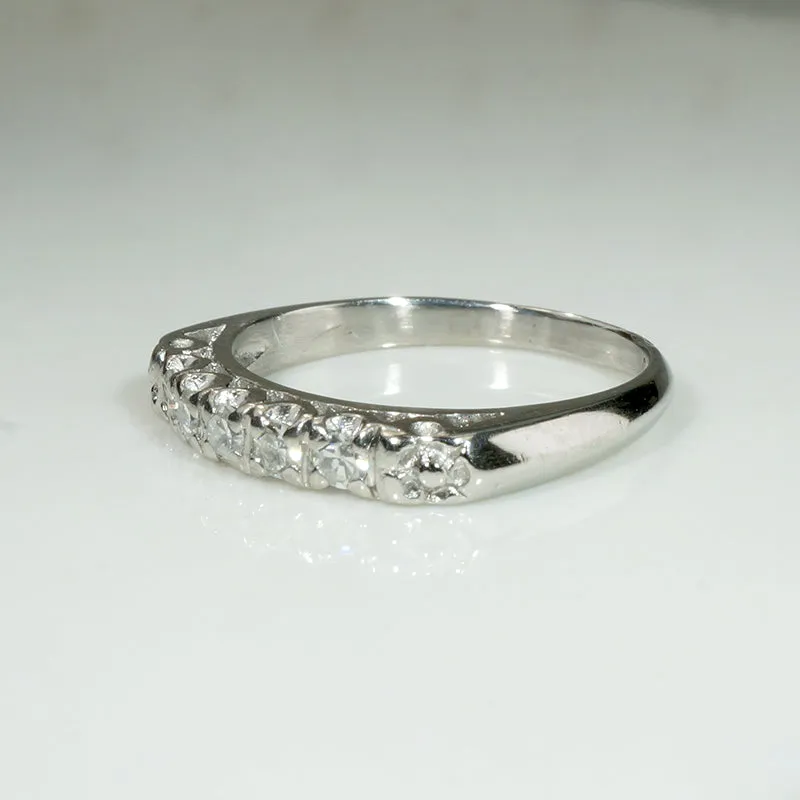 Chic Diamond & Platinum Band with Sweet Forget Me Nots