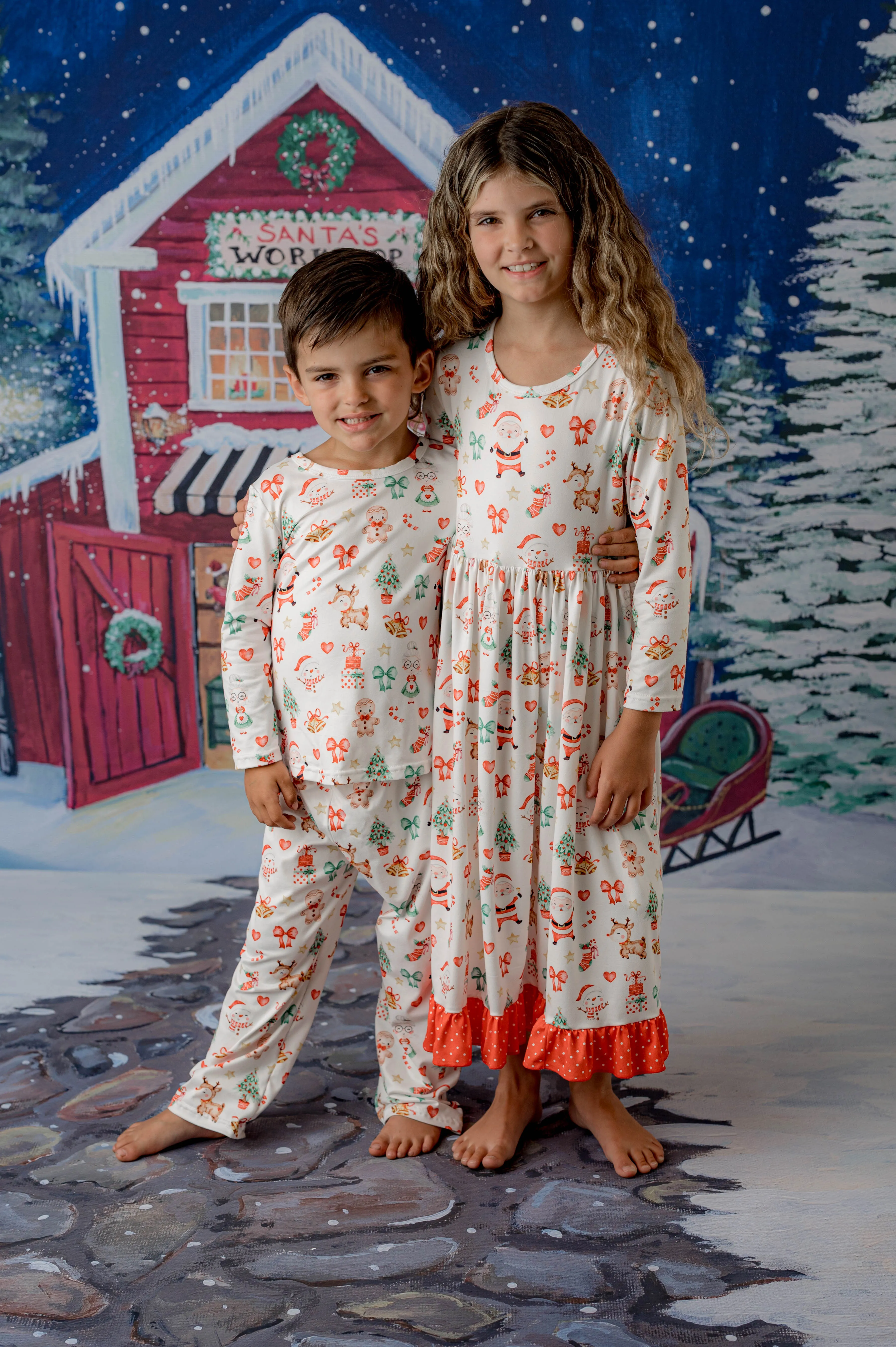 CHRISTMAS SANTA & FRIEND PJS