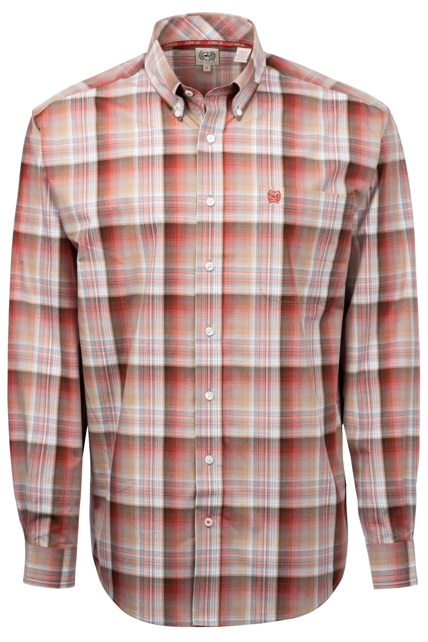 Cinch Button-Front Shirt - Multi Plaid