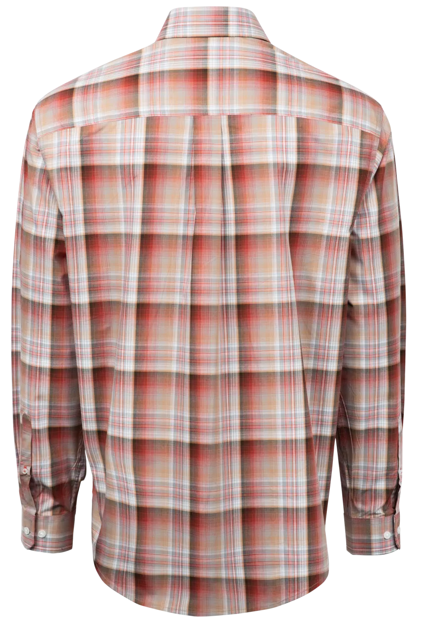 Cinch Button-Front Shirt - Multi Plaid