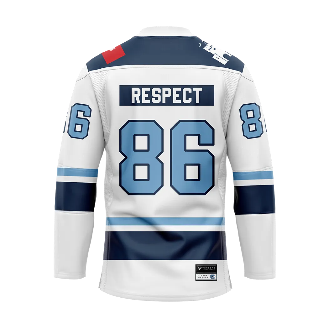 Citadel White Custom Replica Tackle Twill Jersey