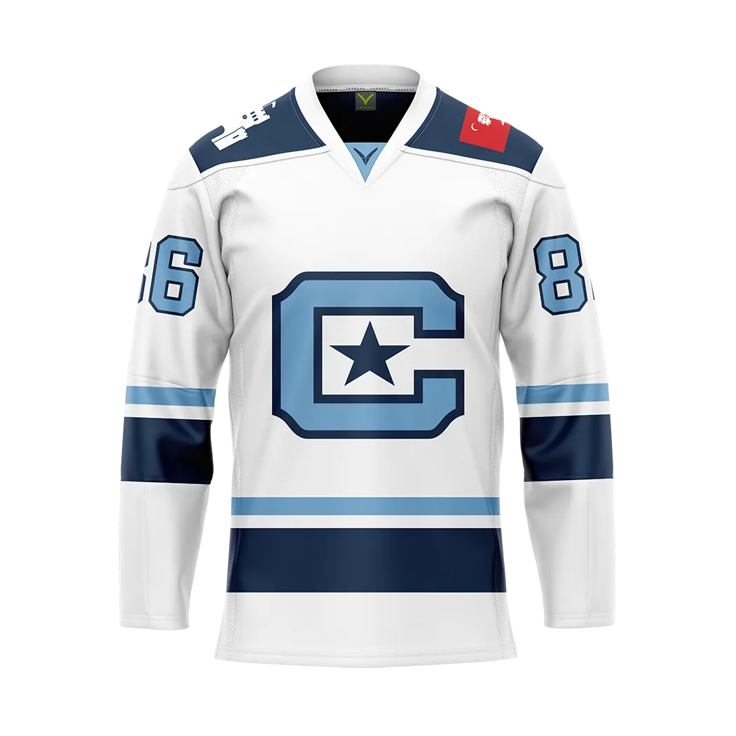 Citadel White Custom Replica Tackle Twill Jersey