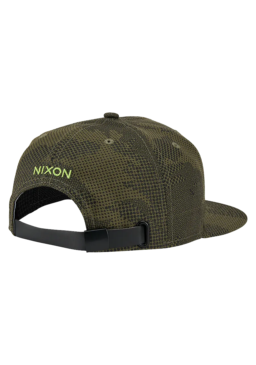 Club Level Strapback Hat - Olive Dot Camo