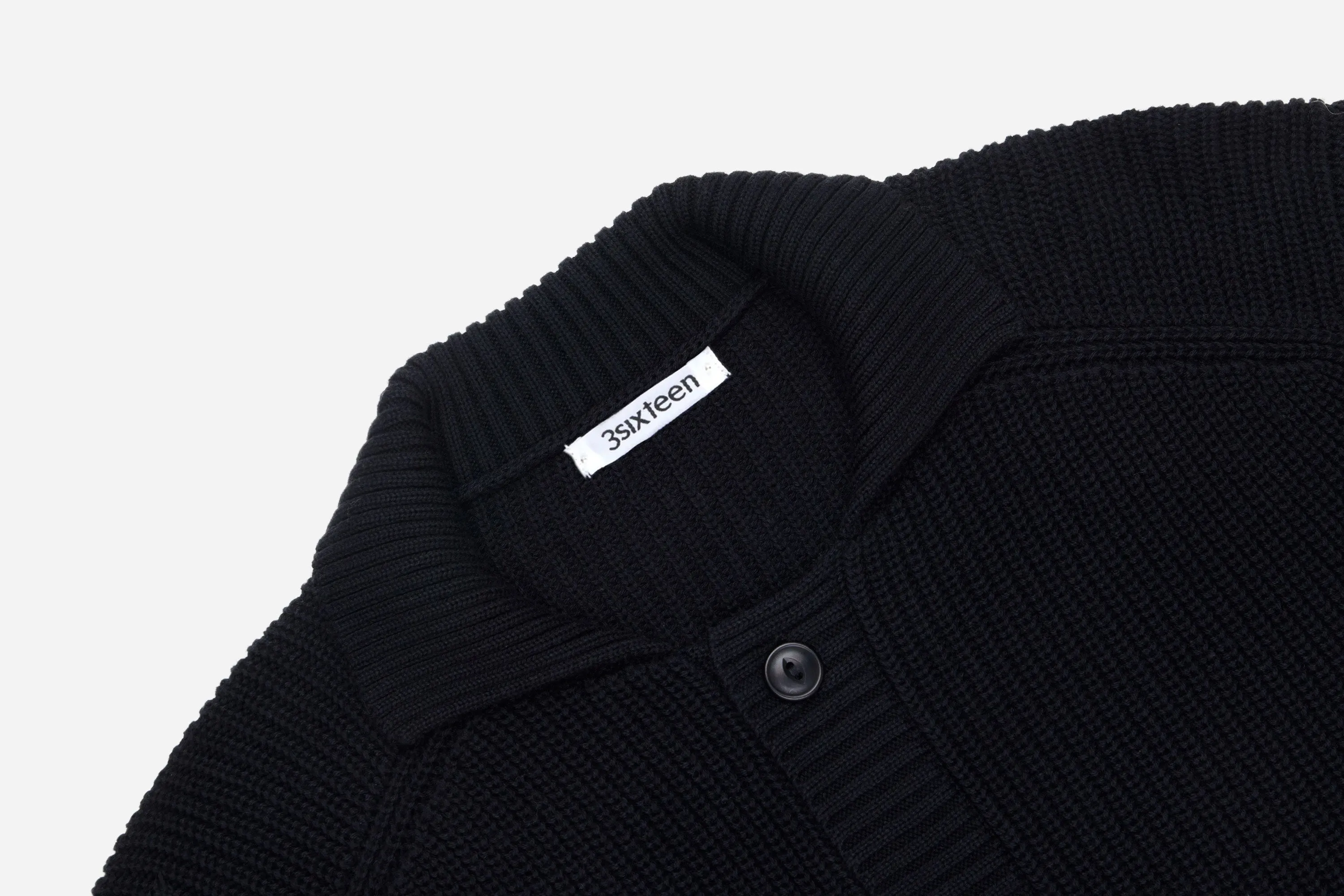 Cotton Collared Cardigan ~ Black