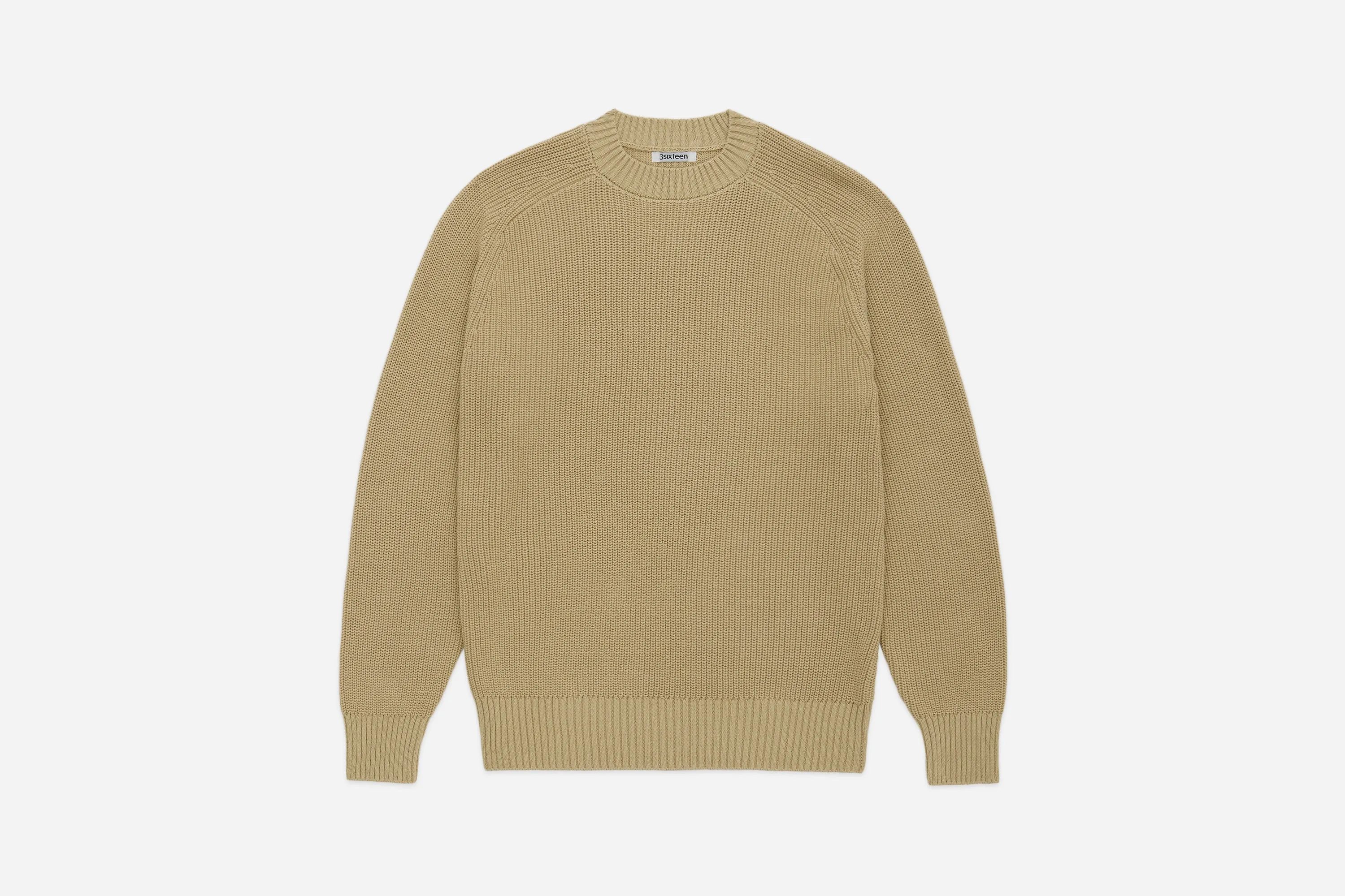 Cotton Crewneck Sweater ~ Sand