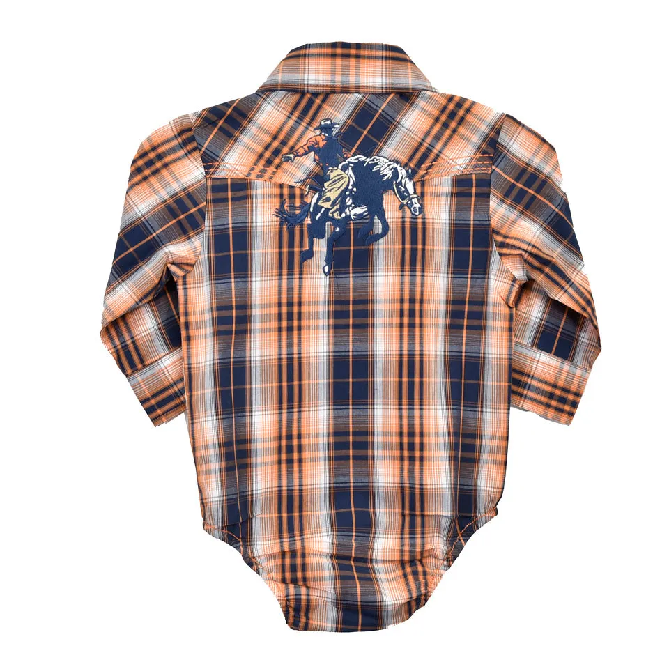 Cowboy Hardware Baby Hermosillo Long Sleeve Plaid Romper 725517R-265-I