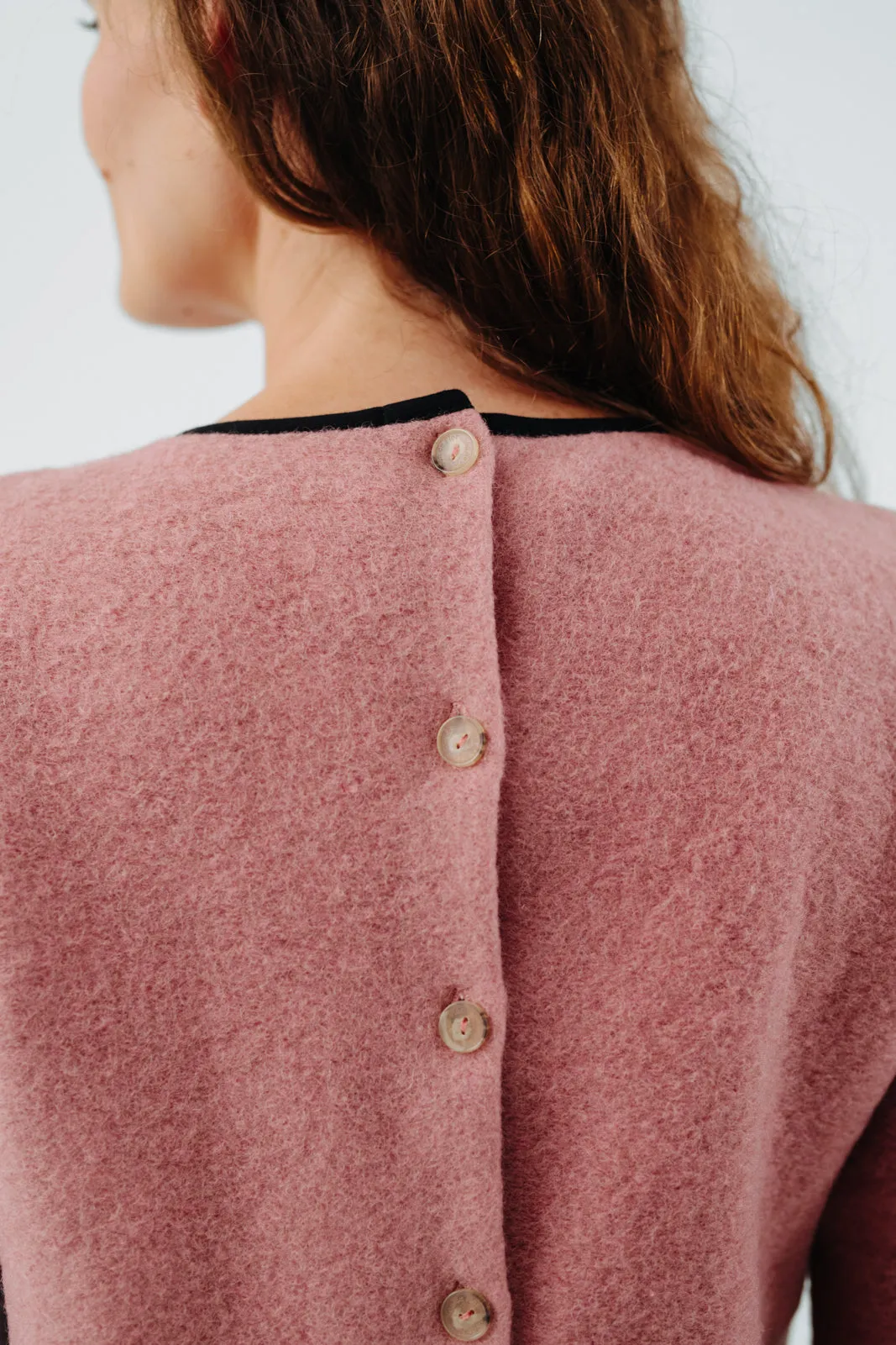 Crop Sweater, Wool, Pink