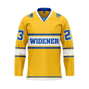 Custom Widener Yellow Replica Sublimated Jersey