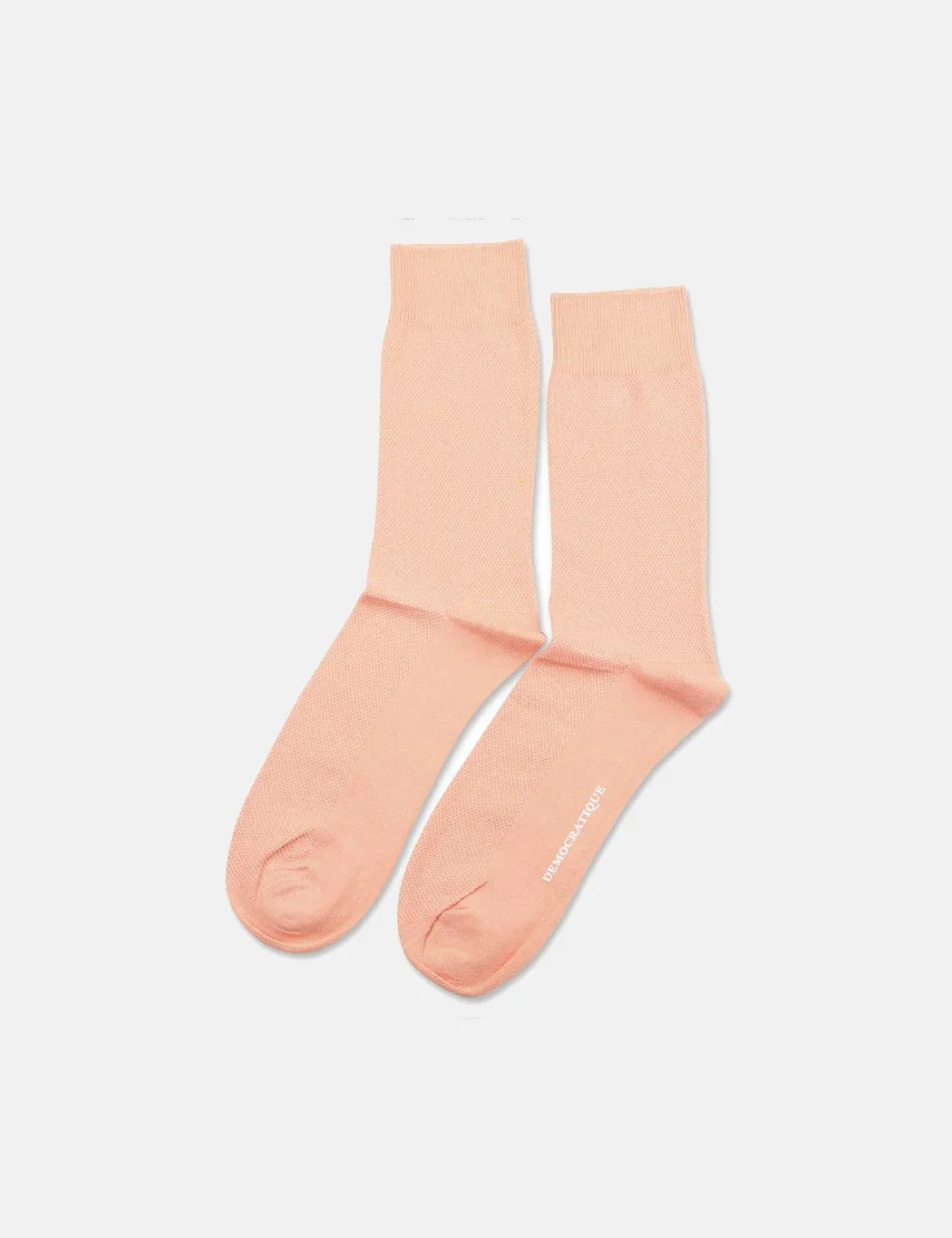 Democratique Originals Champagne Pique Socks - Light Salmon Pink