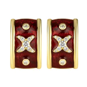 Earrings - Diamond (enamel) (2292A)