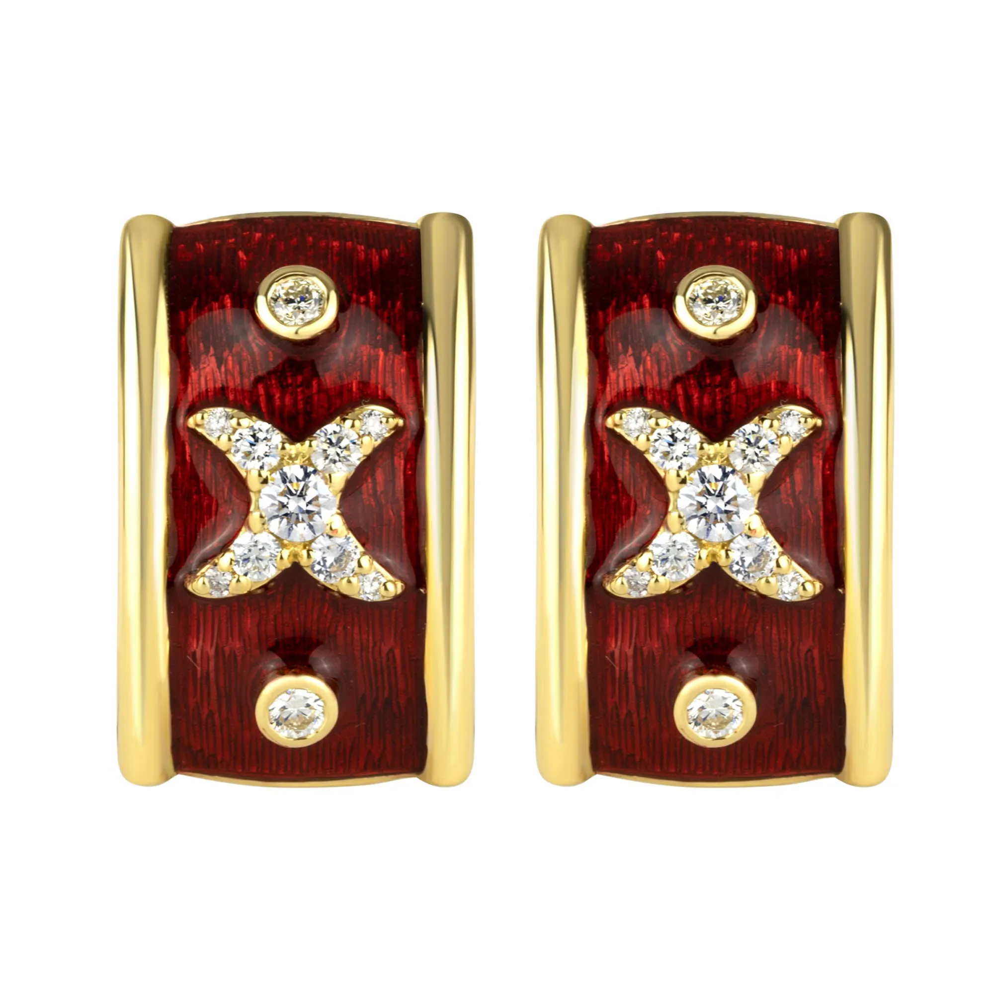 Earrings - Diamond (enamel) (2292A)