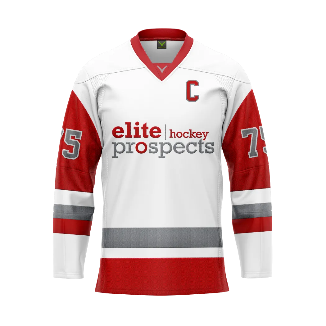 Elite Prospects White Sublimated With Twill Authentic Jersey