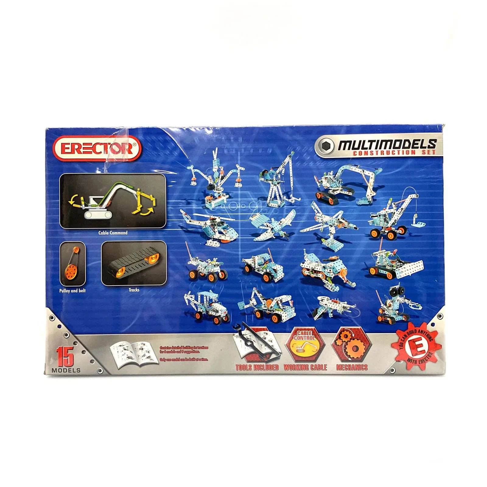 ERECTOR Multimodels Construction Set - 250 Pieces 15 Models