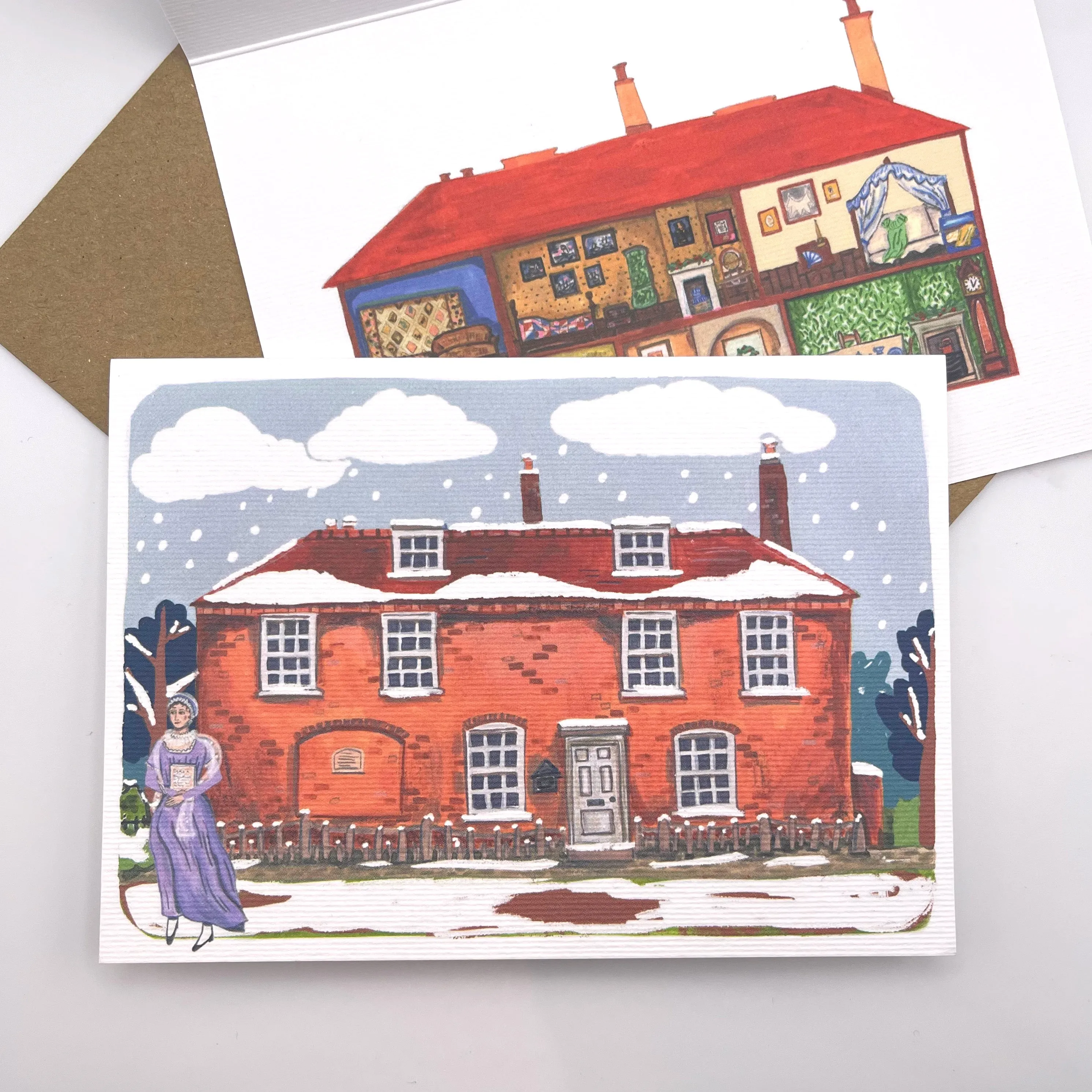 Exclusive - Set of 3 Jane Austen 'Winter' House cards