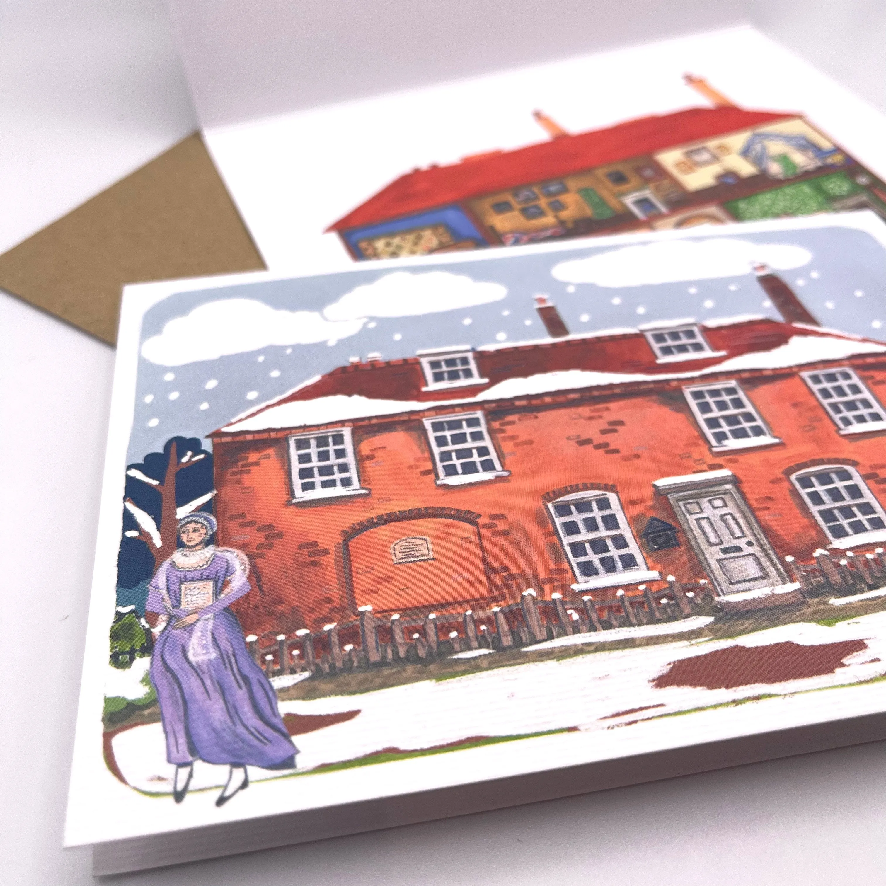 Exclusive - Set of 3 Jane Austen 'Winter' House cards