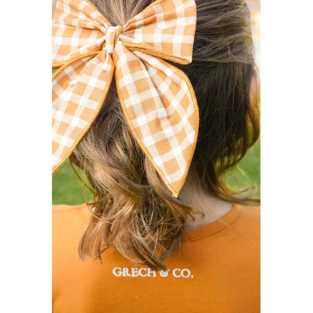 Fable Bow - Sienna Gingham