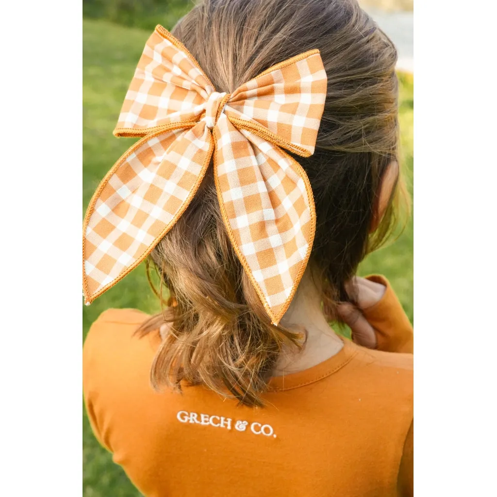 Fable Bow - Sienna Gingham