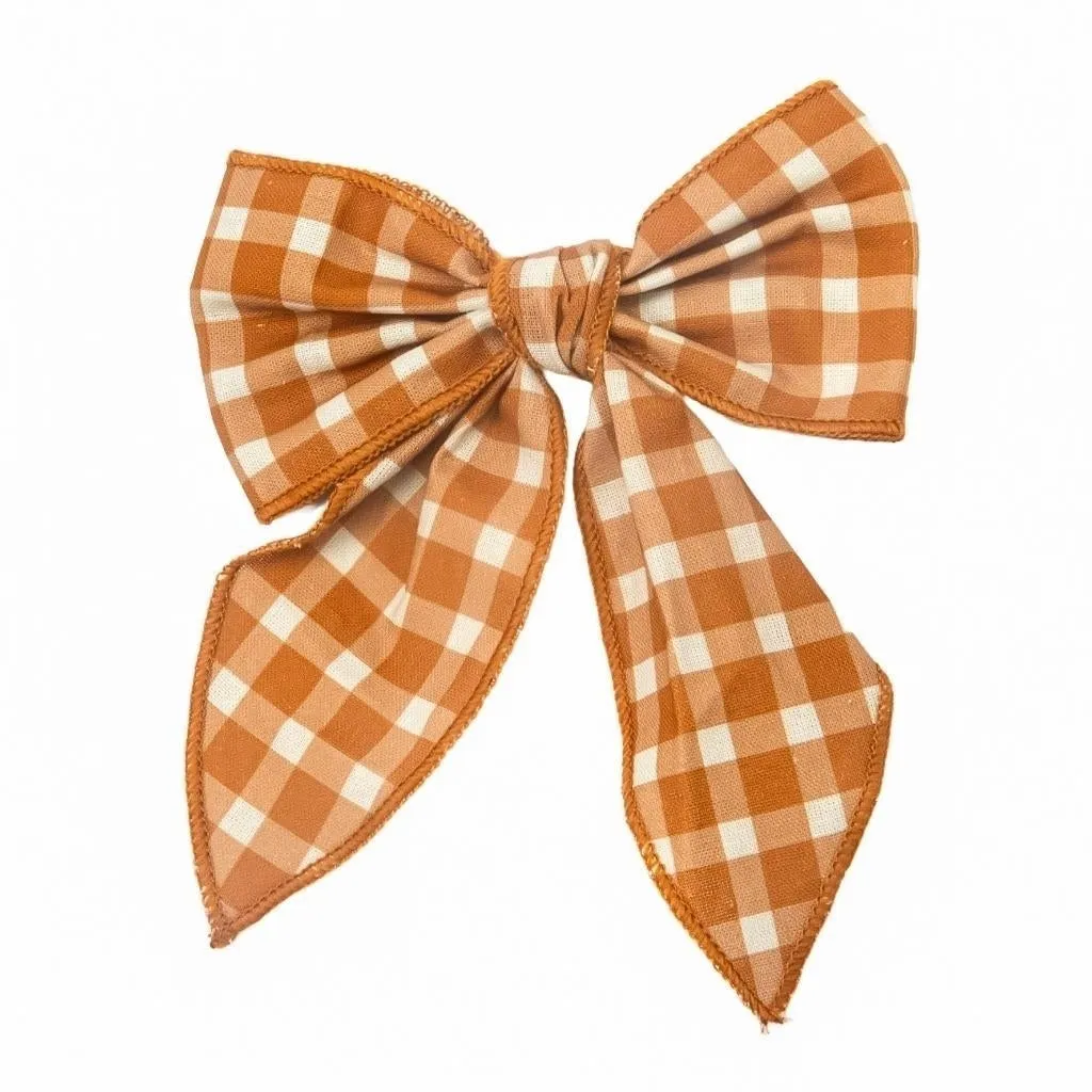 Fable Bow - Sienna Gingham