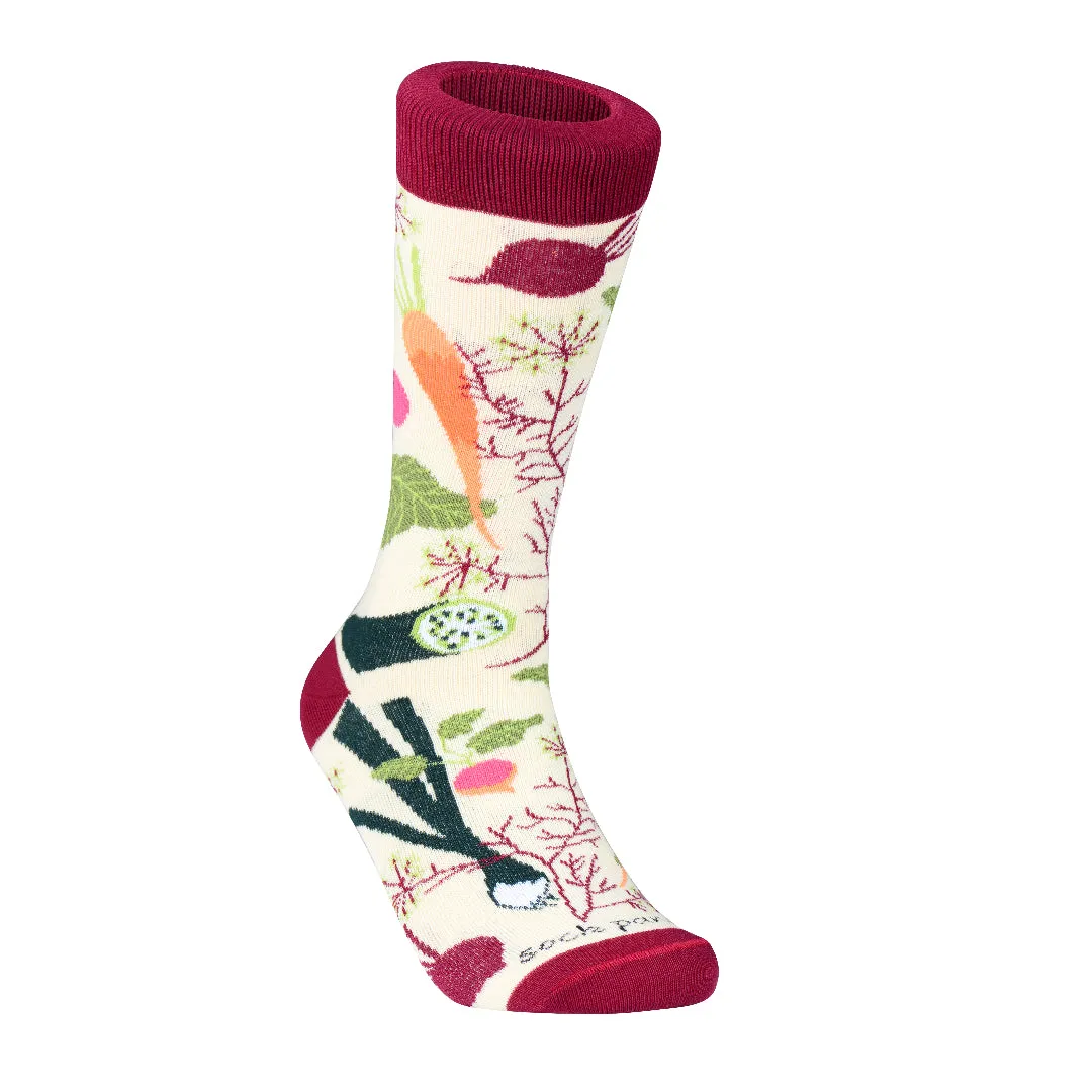 Fall Vegetable and Fruit Socks (Adult Medium - Women's Shoe Sizes 5-10) - Sock Panda